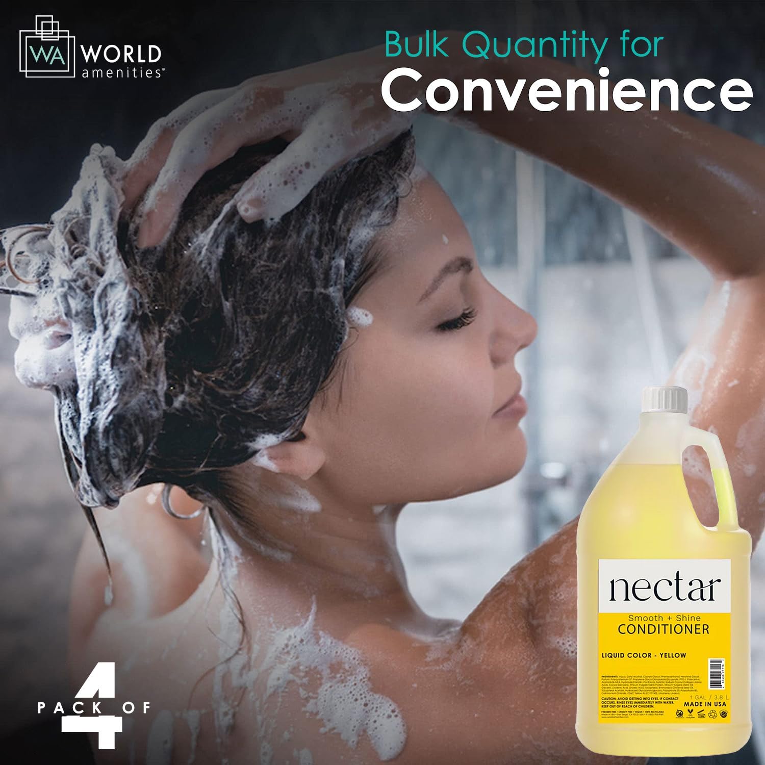 World Amenities Nectar Conditioner smooth and silky hair after use
