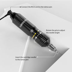 Wormhole twenty-cartridge needle set supports versatile tattoo styles.