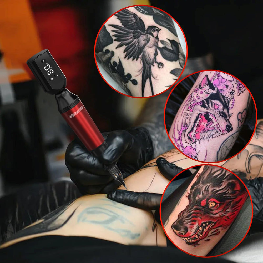 Wormhole tattoo accessories pack included for a complete practice kit.