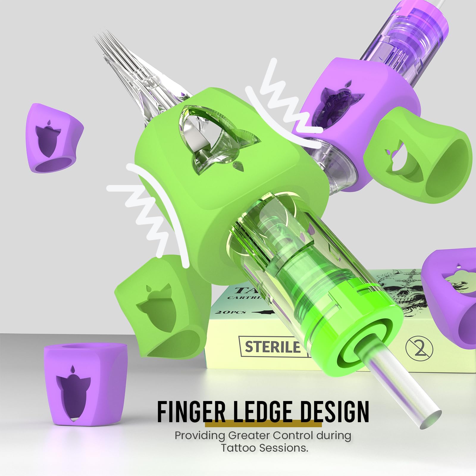 Wormhole Tattoo cartridges fit a wide range of tattoo machines for easy integration.