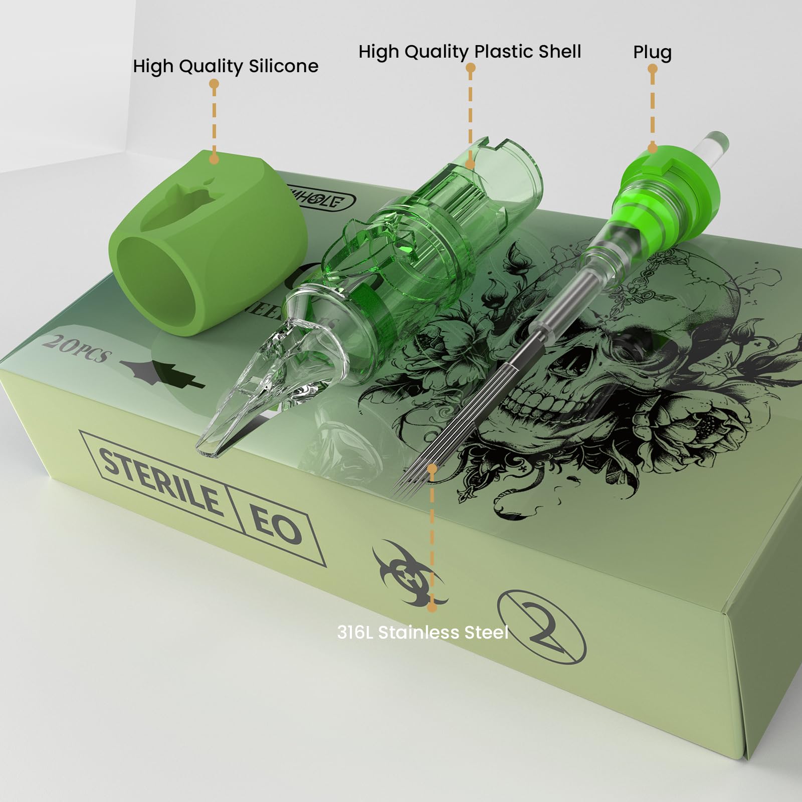 Wormhole Tattoo compatible with standard machines for versatile lining and detailing