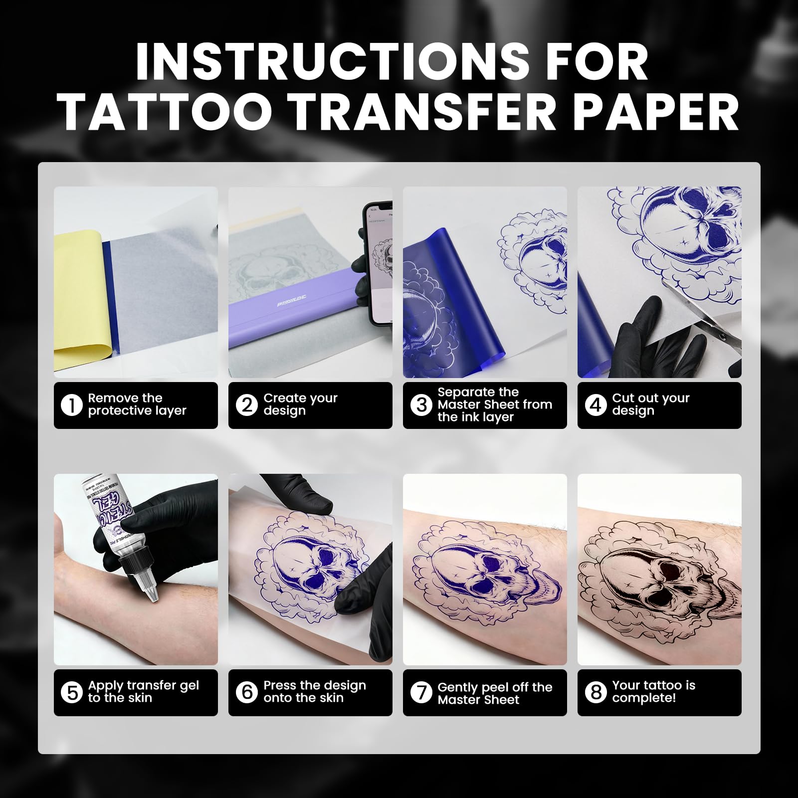 Wormhole Tattoo disposable tablecloths protect work surfaces during training