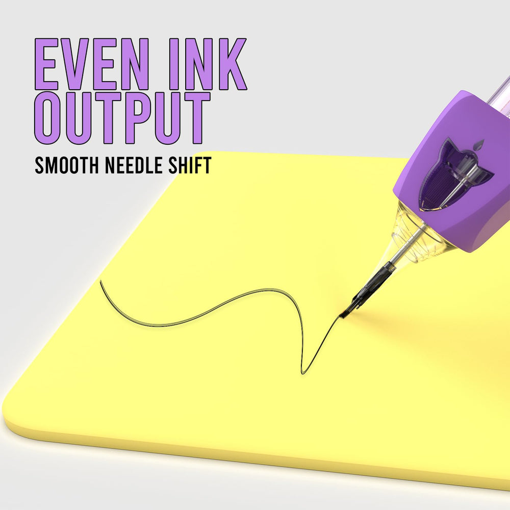 Wormhole Tattoo high-quality PVC and stainless steel cartridges offer durability.