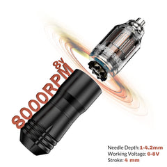 Wormhole six-color ink set enables vibrant designs and shading.
