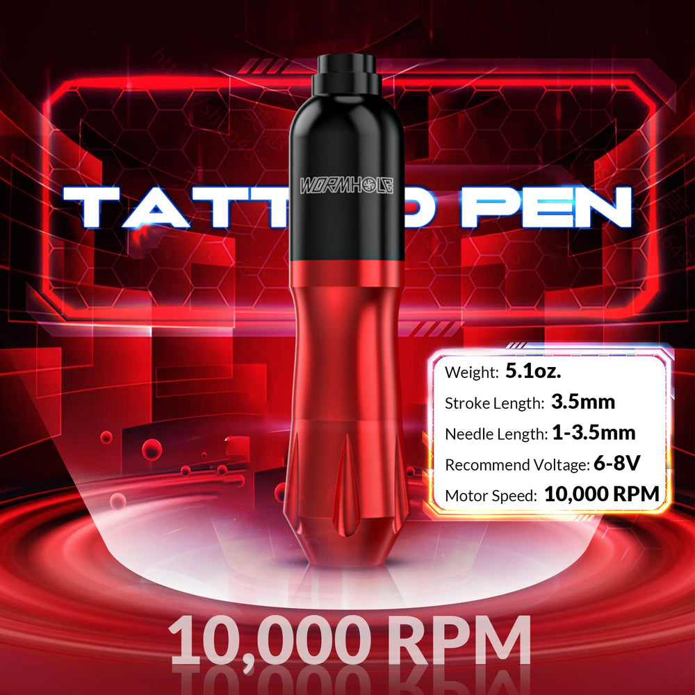 Wormhole Tattoo kit RCA cord ensures reliable connection.
