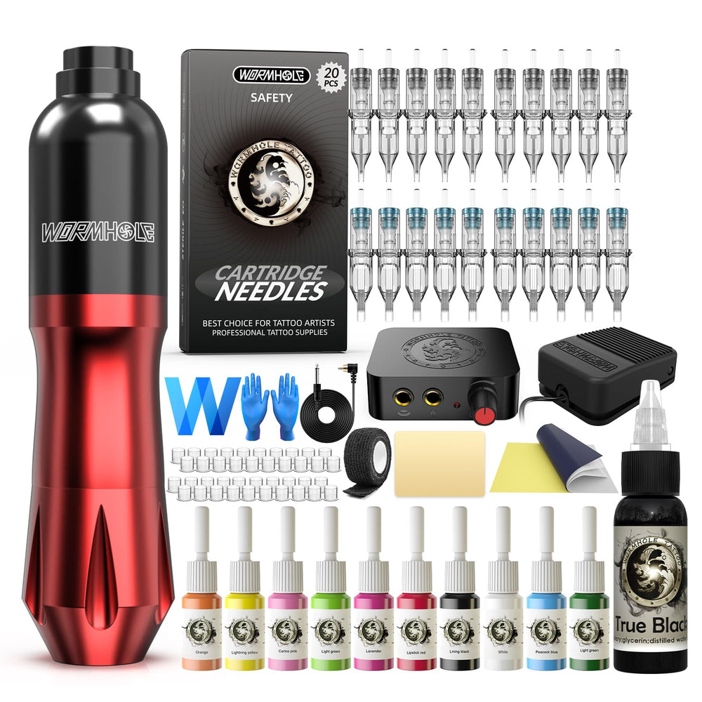 Wormhole Tattoo kit tattoo gun for precise shading and clean lines.