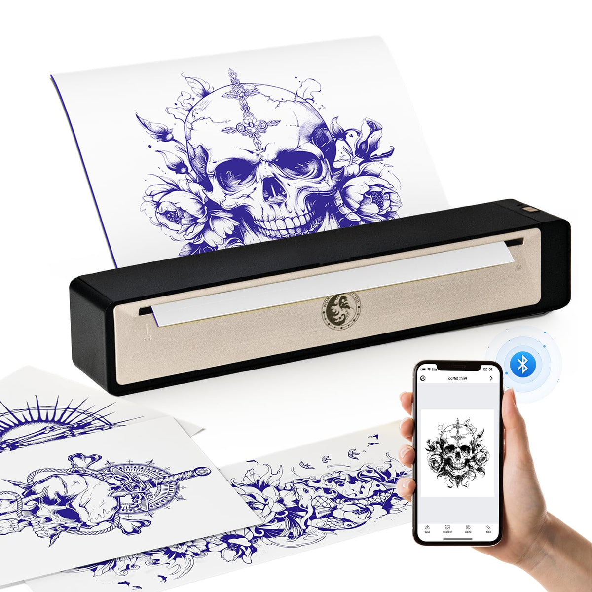 Wormhole Tattoo stencil printer compact design for on-the-go tattooing
