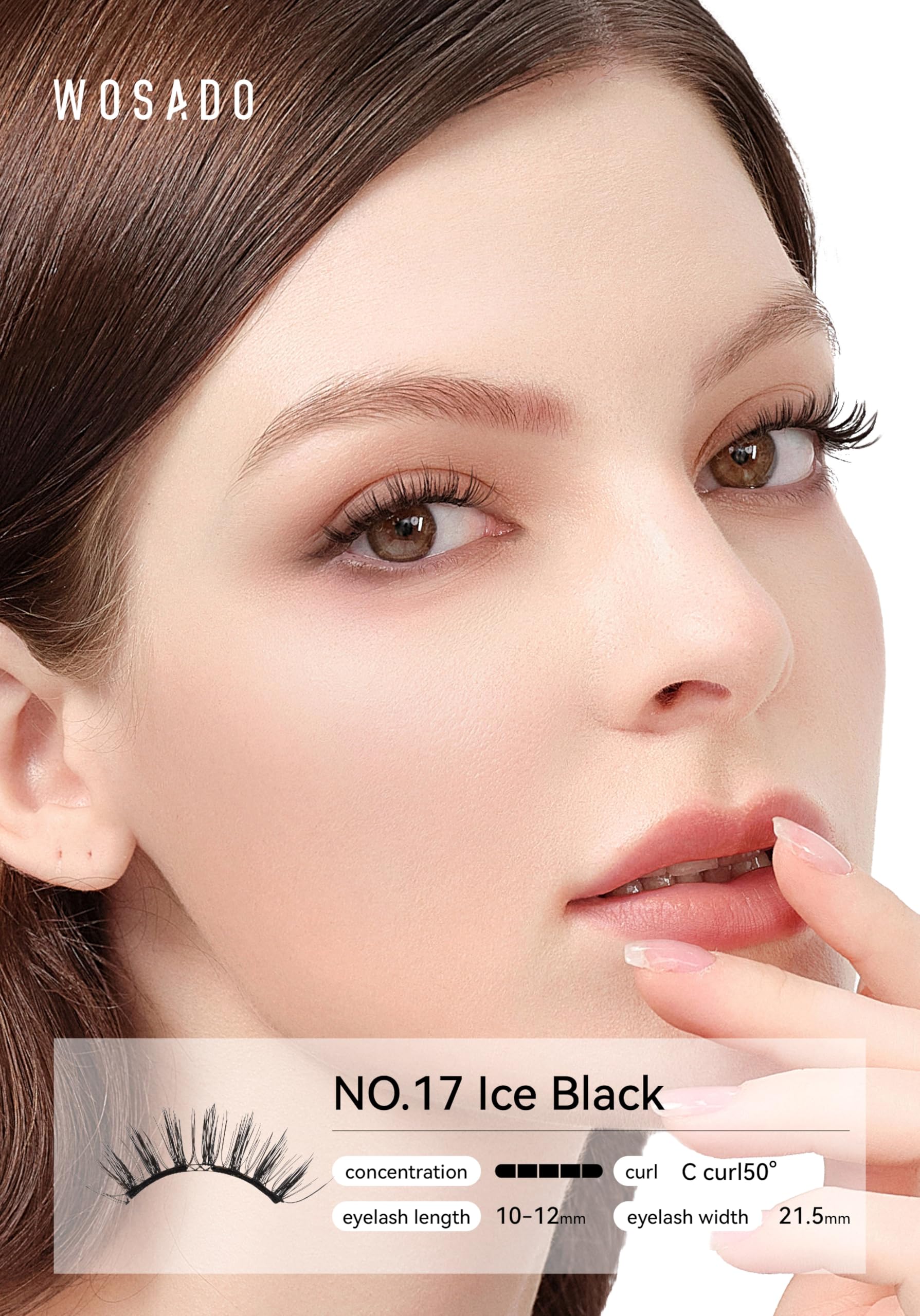 WOSADO eyelash applicator tool included for precise placement.