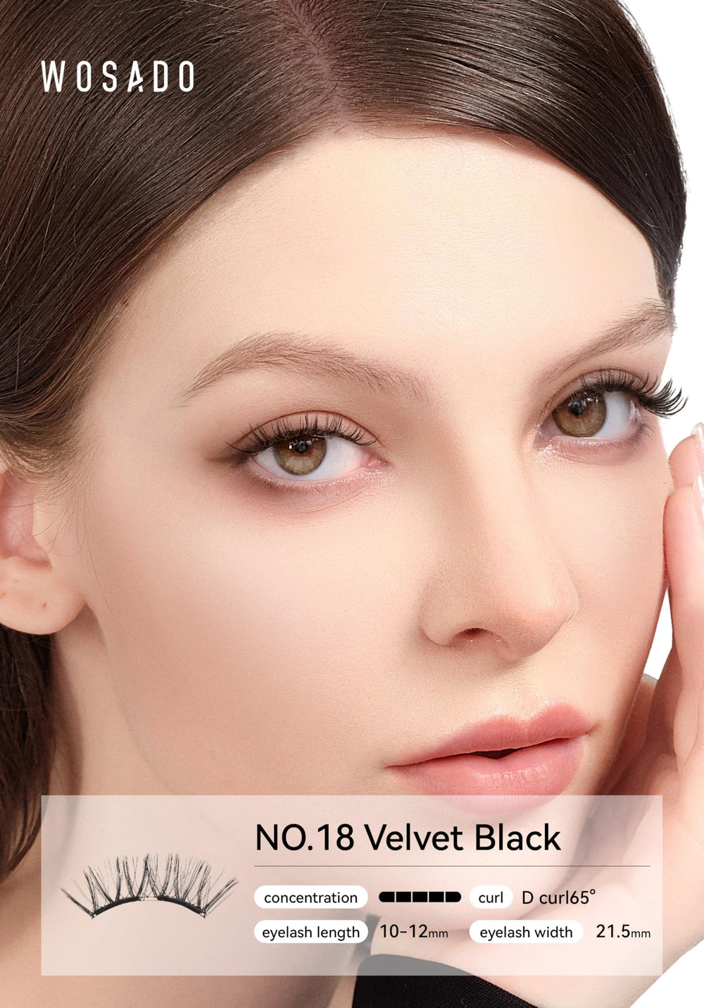 WOSADO glue-free magnetic lashes packaging highlights reusable beauty