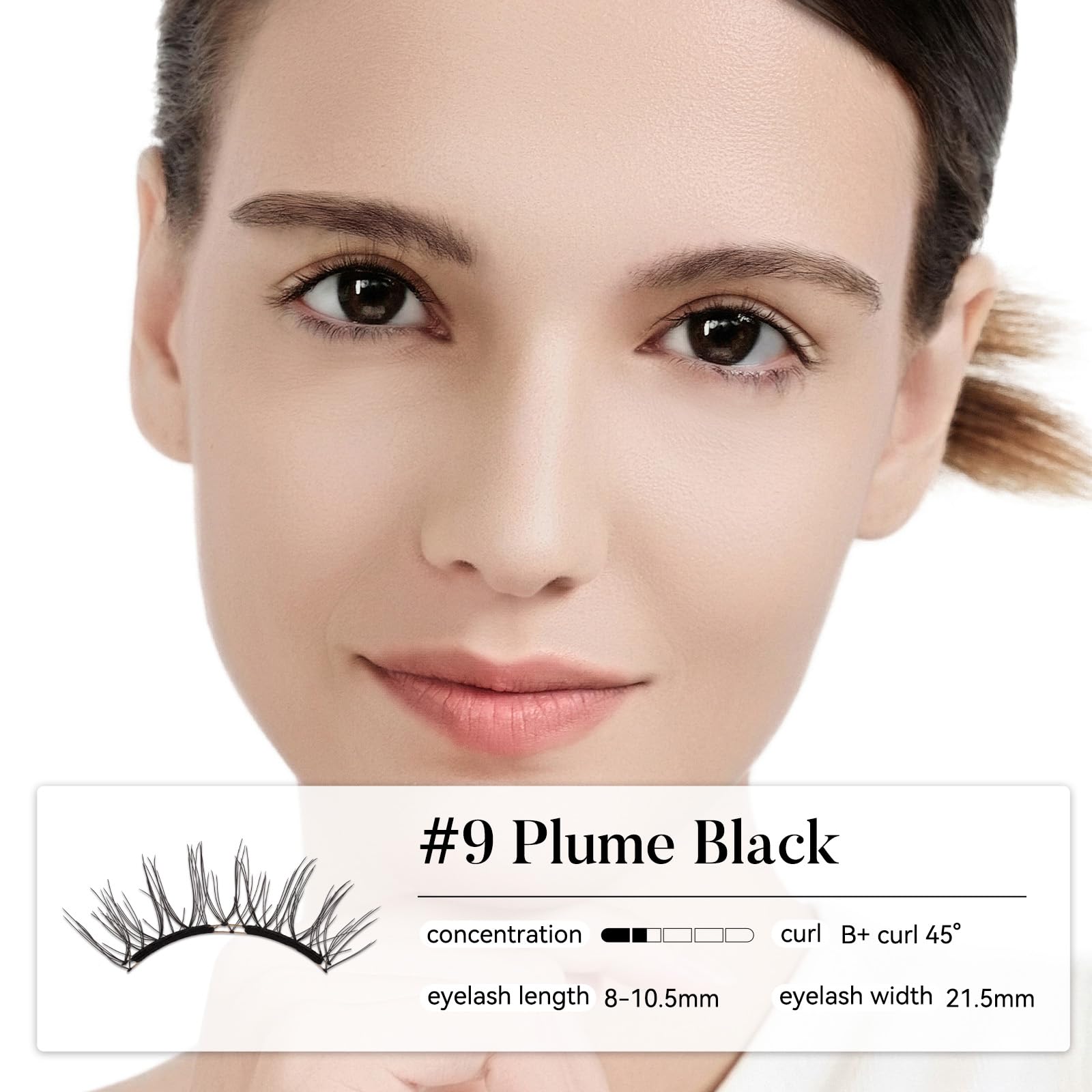 WOSADO V9 Plume Black packaging highlighting reusable cruelty-free lashes.