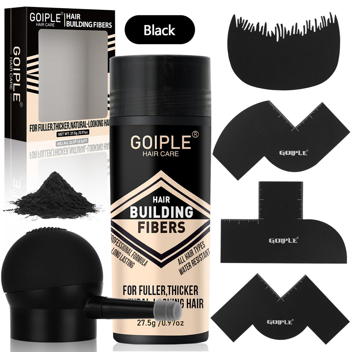WOZUTUNT hair thickening fibers blend with thinning areas for fuller look.