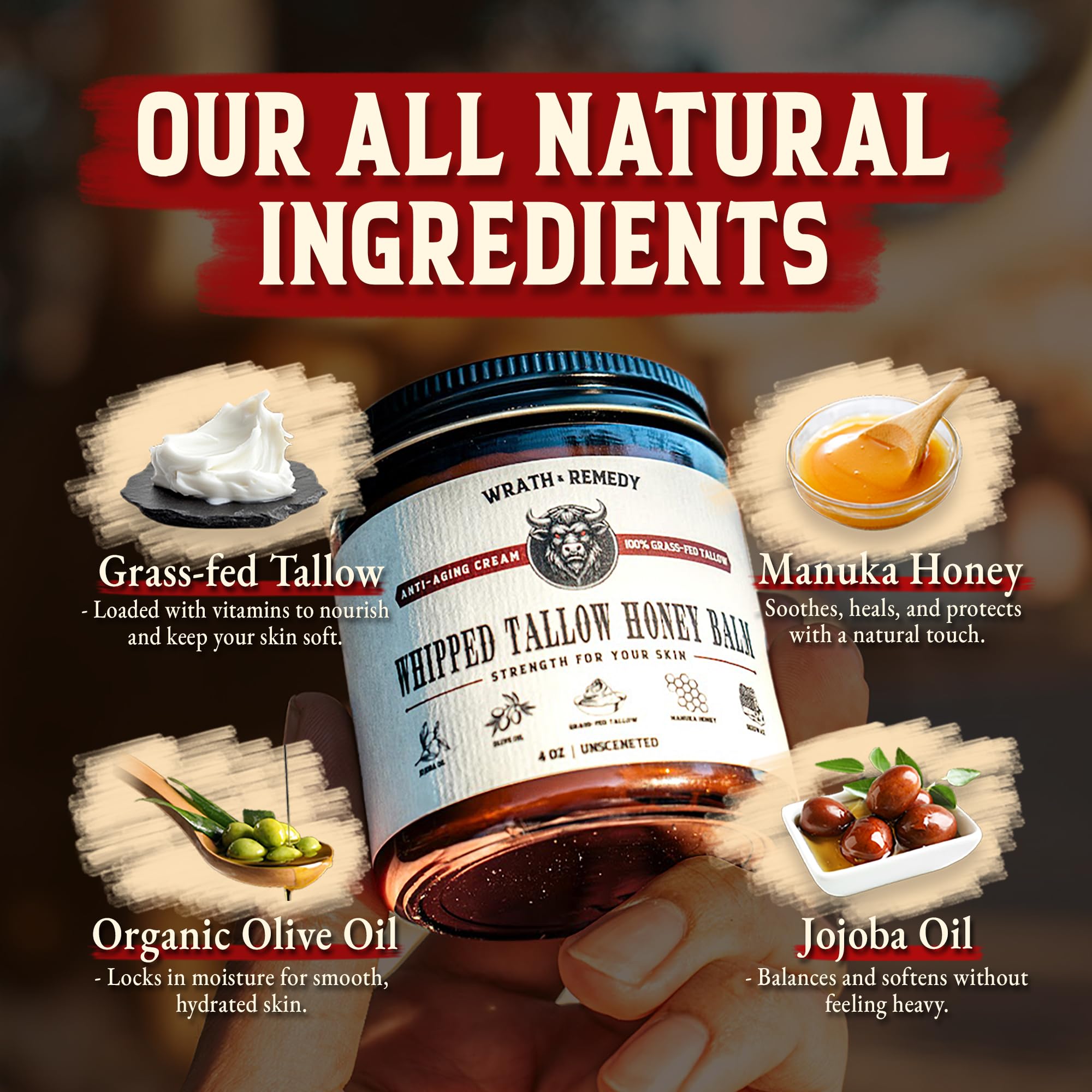 Wrath & Remedy Balm on hands and body for versatile use