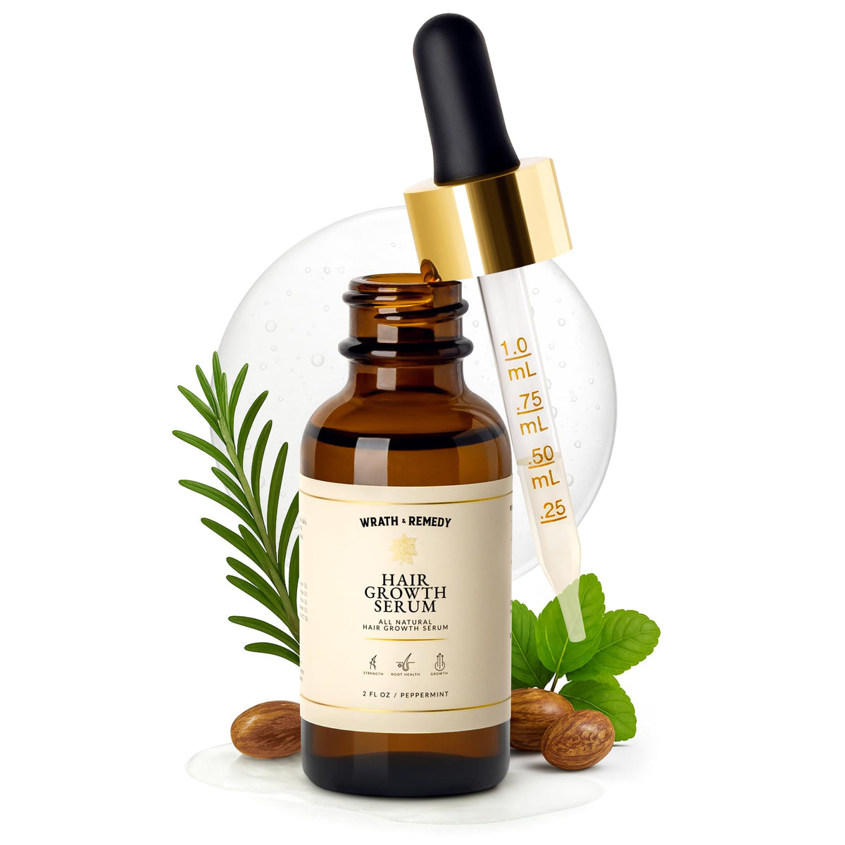 Wrath & Remedy Tricho10 bottle front for nourishing scalp care