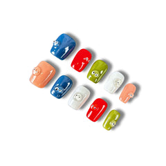 WSiliana press-on nails with pink coffin tips for an at-home manicure