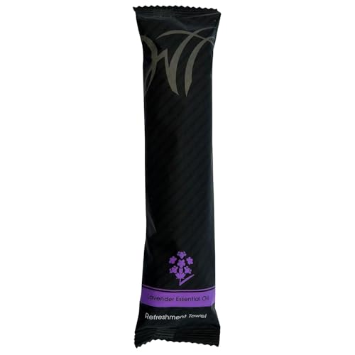WT White Towel Services 9x9 lavender moist towel for on-the-go refreshment