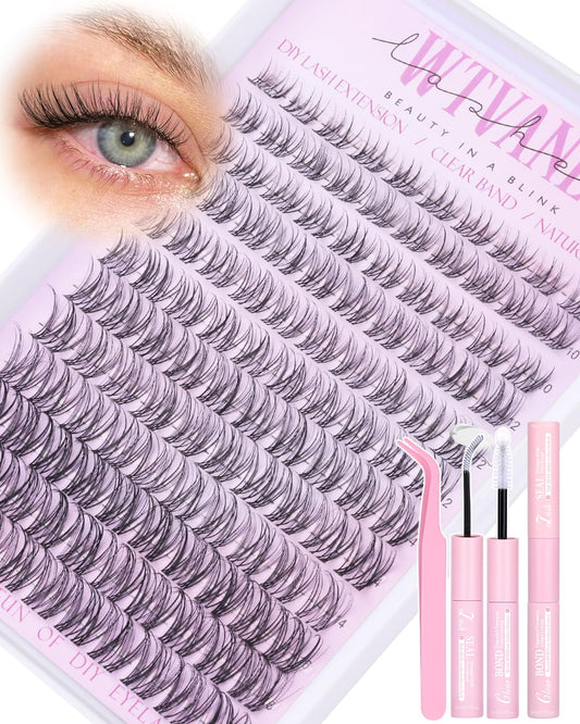 Wtvane wispy lash clusters with invisible band blend naturally for a seamless look