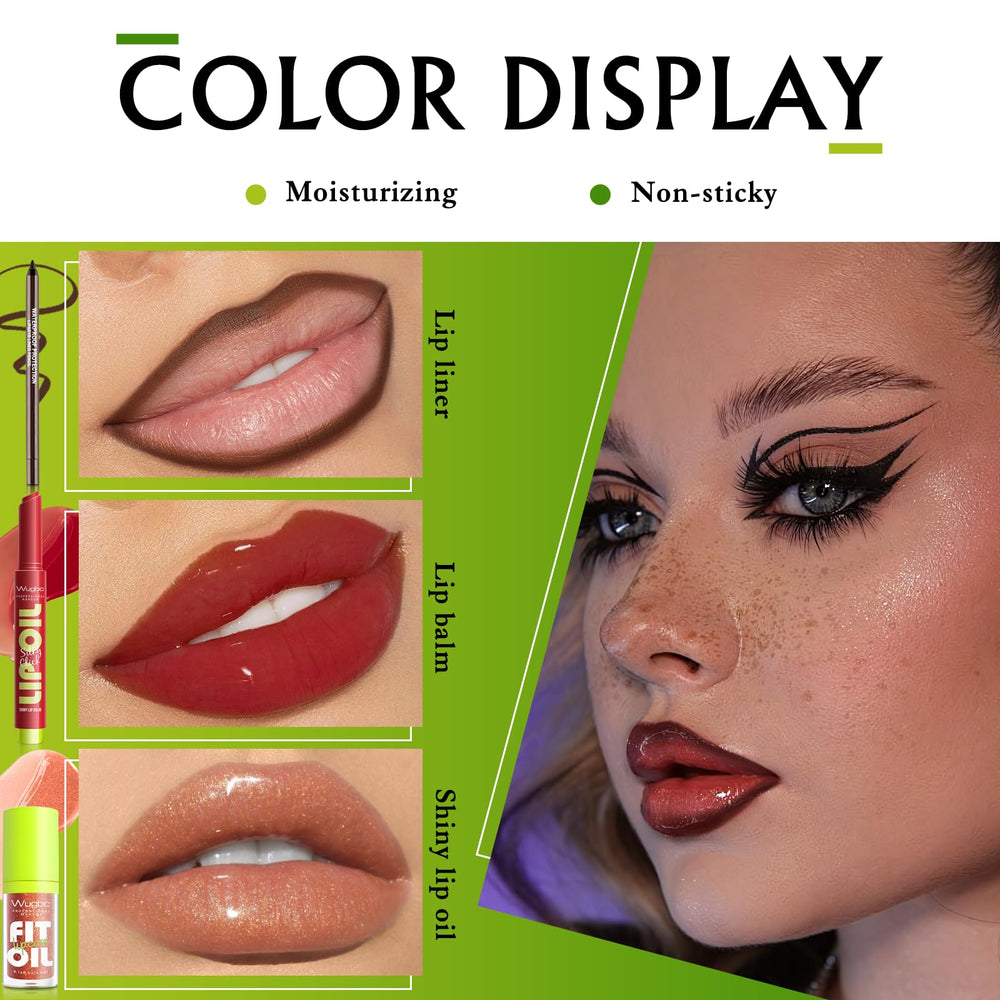 Wugbc glitter lip gloss for a high-shine finish and smooth color.