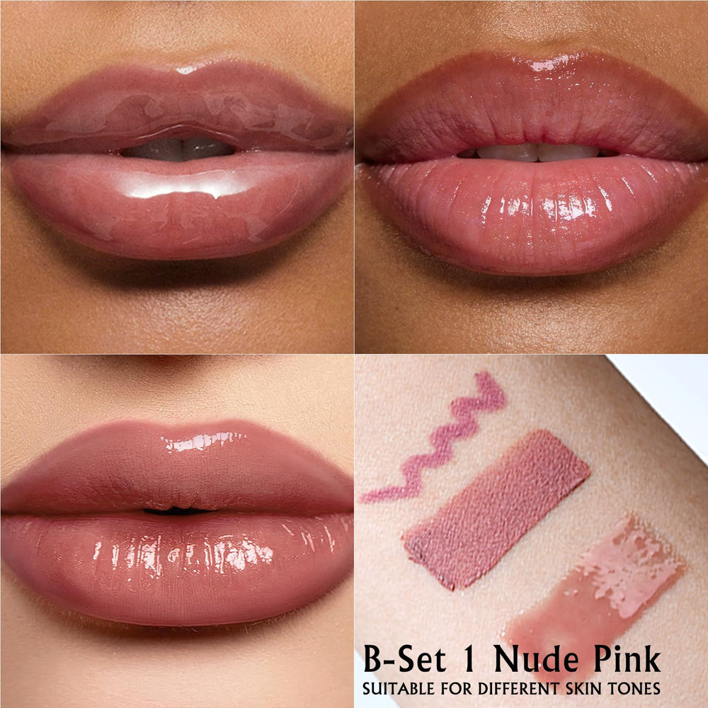 Wugbc Nude Pink Lip Gloss adds shine and hydration to lips.