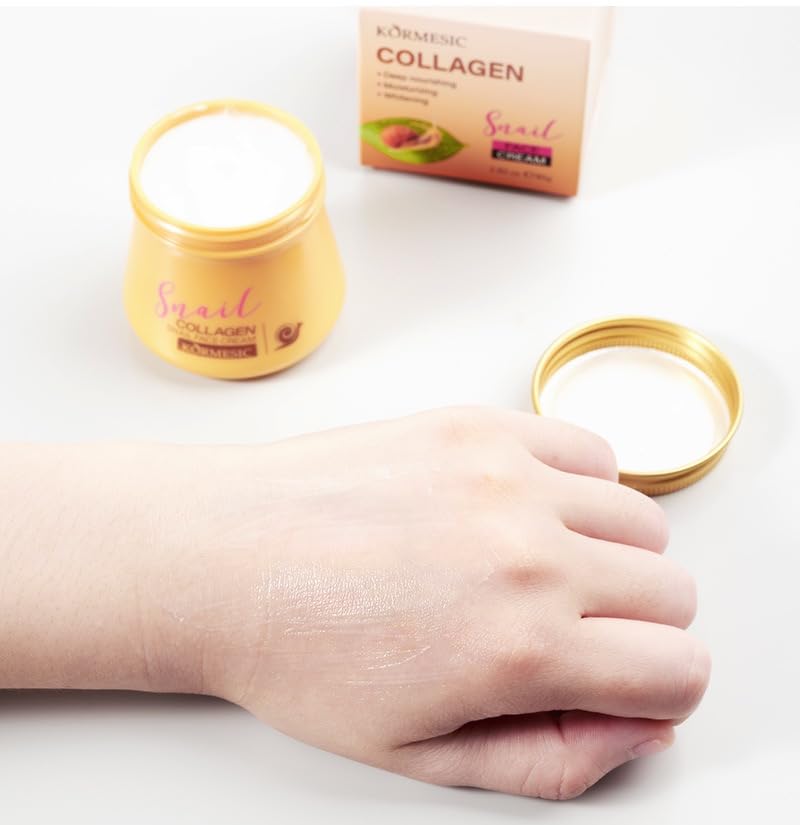 WUIAOCIT snail collagen cream in-use shot shows morning routine application.