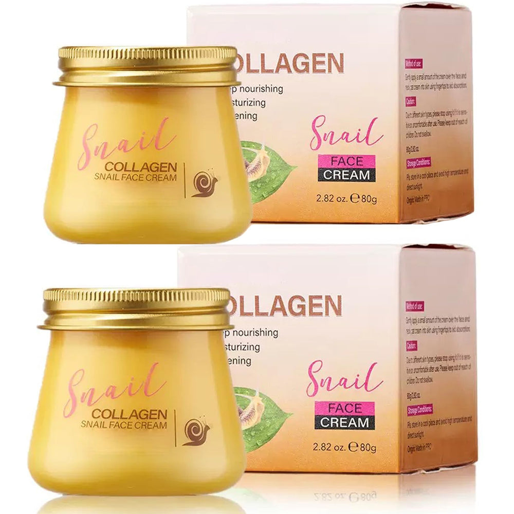 WUIAOCIT snail collagen cream bottle front, highlighting hydrating anti-wrinkle care.