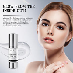 WXMX Super C Serum being applied in a morning routine