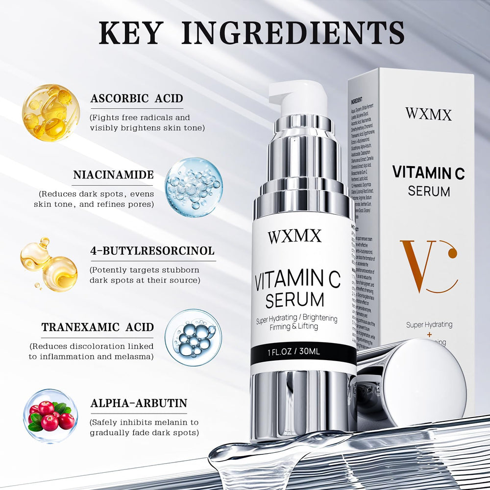WXMX Super C Serum pump dispensing during daily use