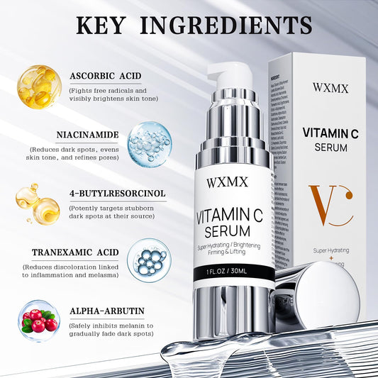 WXMX Super C Serum pump dispensing during daily use