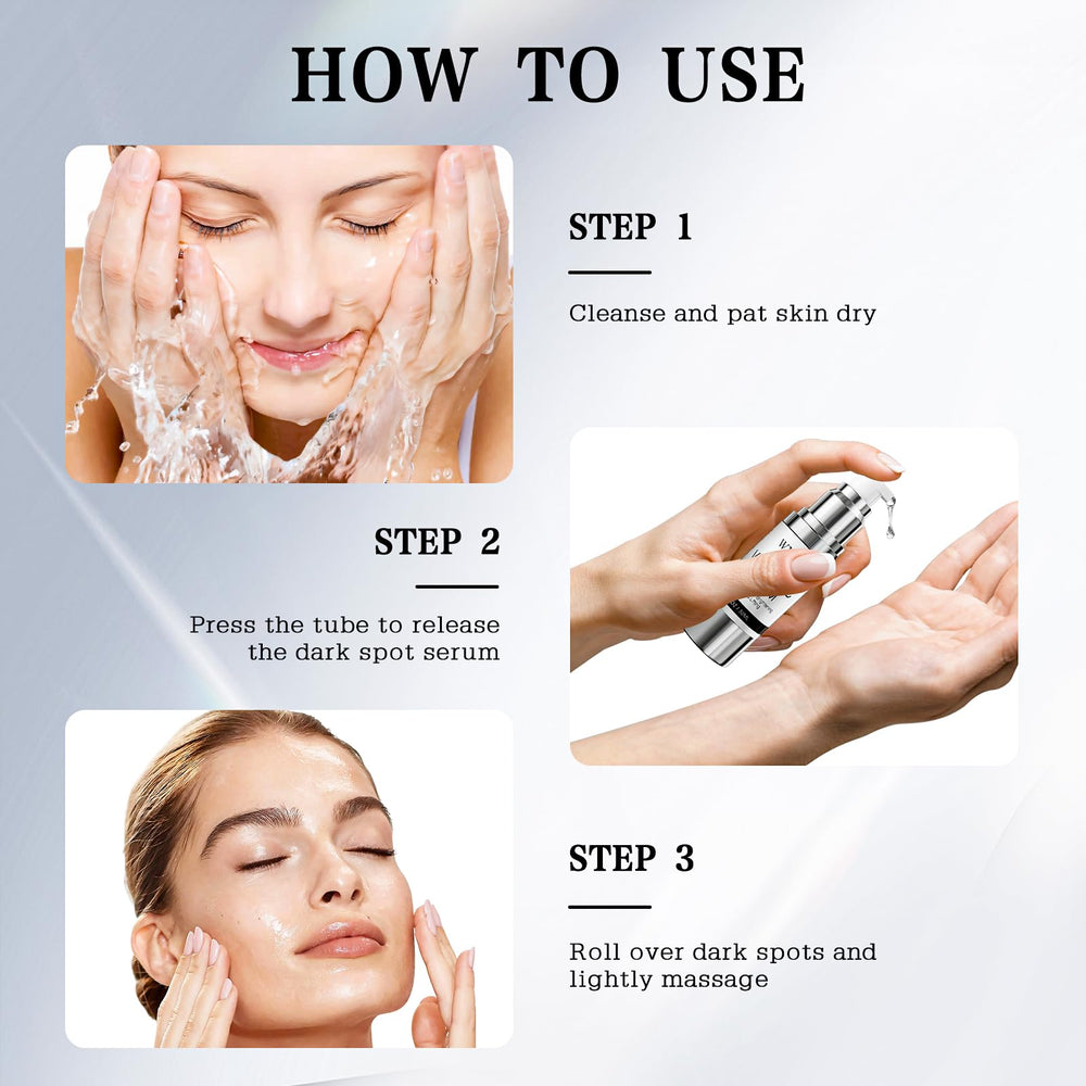 Close-up of WXMX Super C Serum showing reduced wrinkles appearance