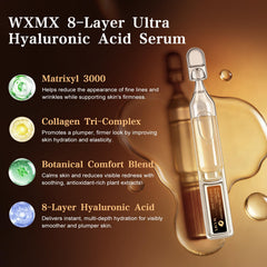Texture close-up of WXMX serum, silky and fast-absorbing