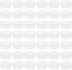 WXOIEOD 50-pack clear sample containers for easy cosmetics storage on the go.