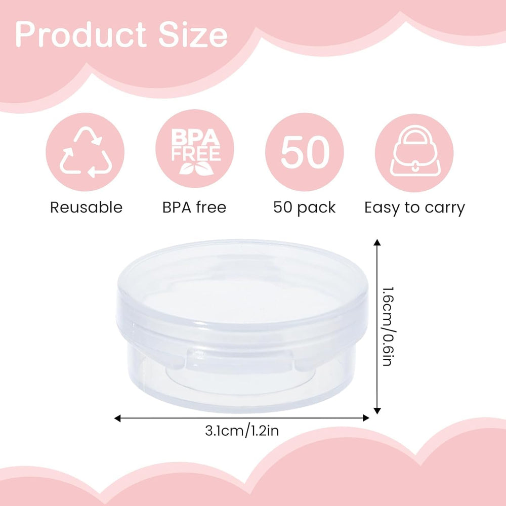 WXOIEOD round jars durable plastic ideal for creams and balms.