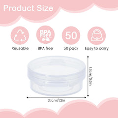 WXOIEOD round jars durable plastic ideal for creams and balms.