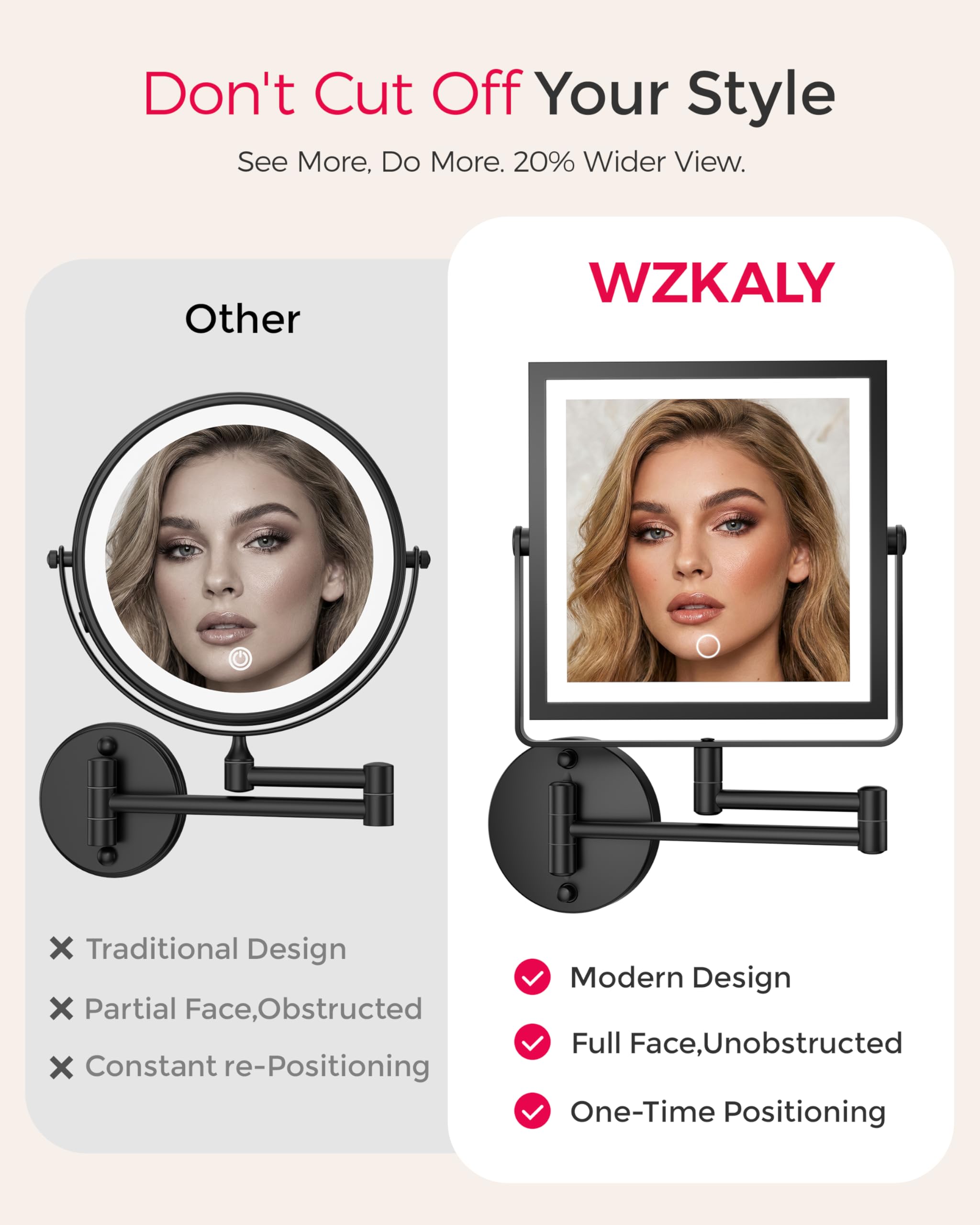 WZKALY 360-degree rotation with extendable arm for flexible angles