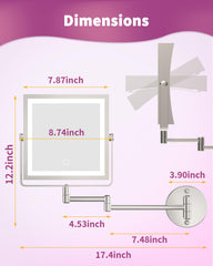WZKALY brushed nickel finish for a sleek vanity upgrade