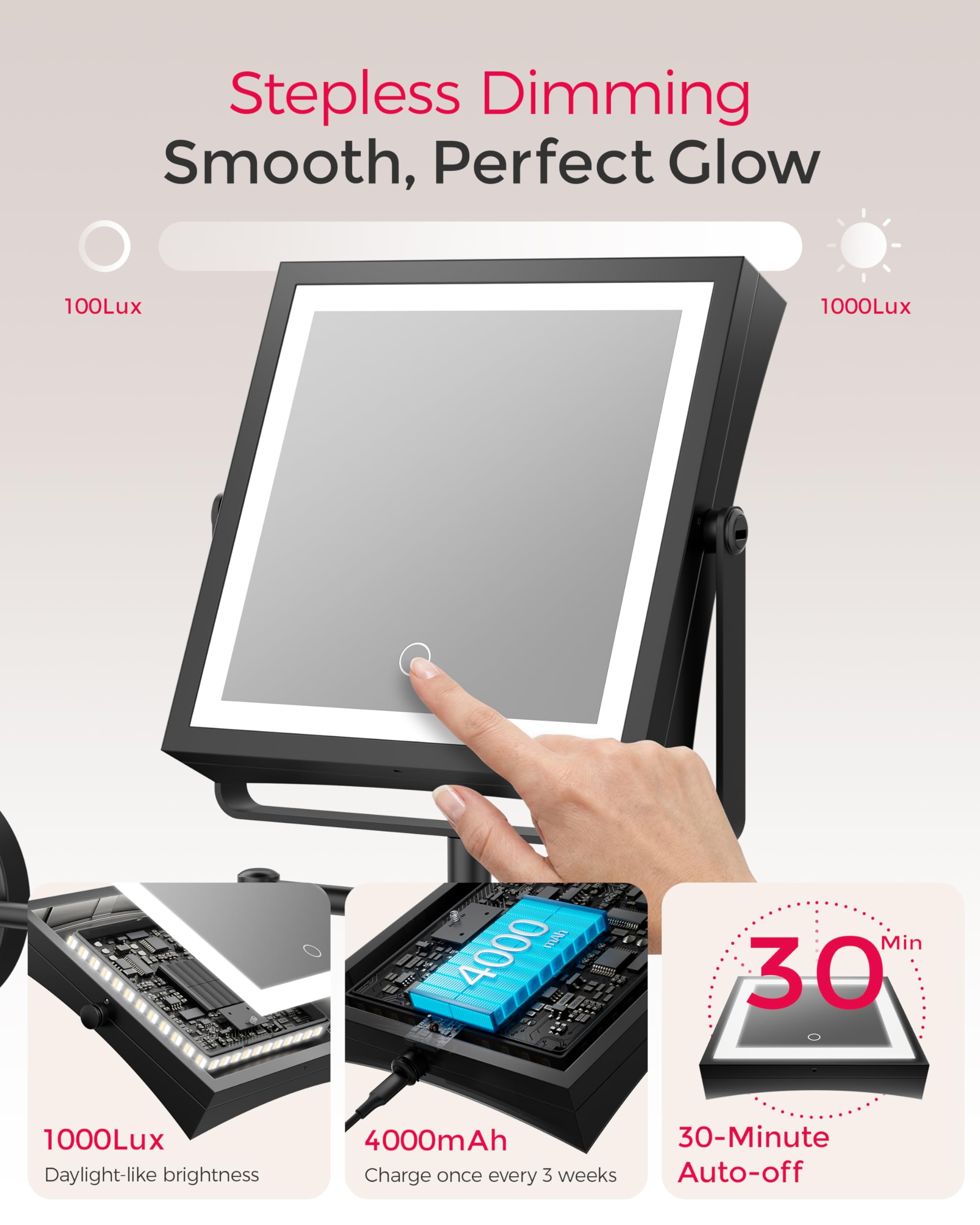 WZKALY touch-dimmable brightness for tailored illumination