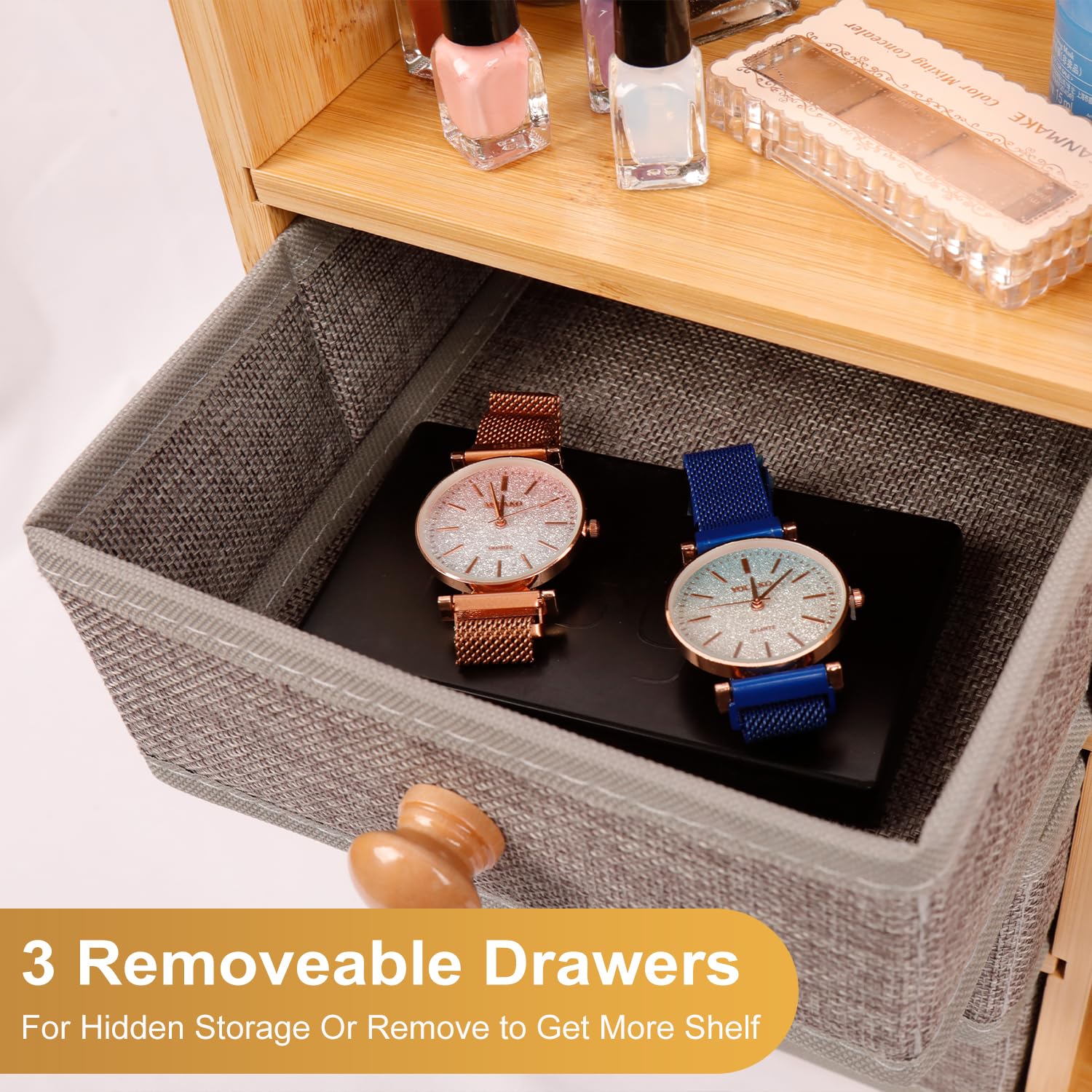 X-cosrack water-resistant bamboo handles humidity in bathroom vanity