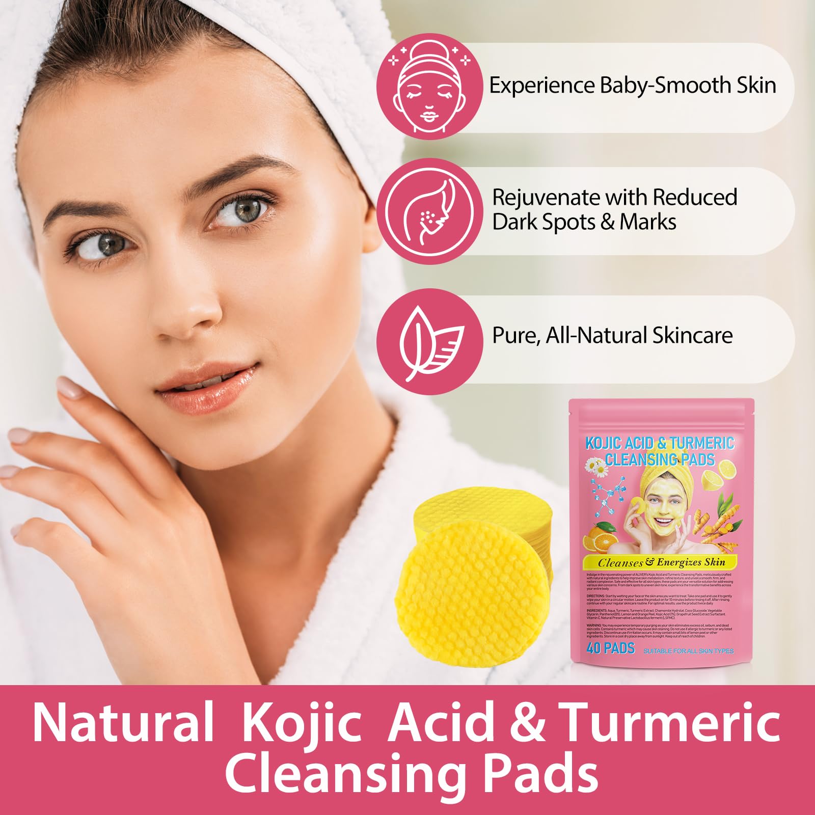 Xaarty resealable pouch with 40 pads for on-the-go use