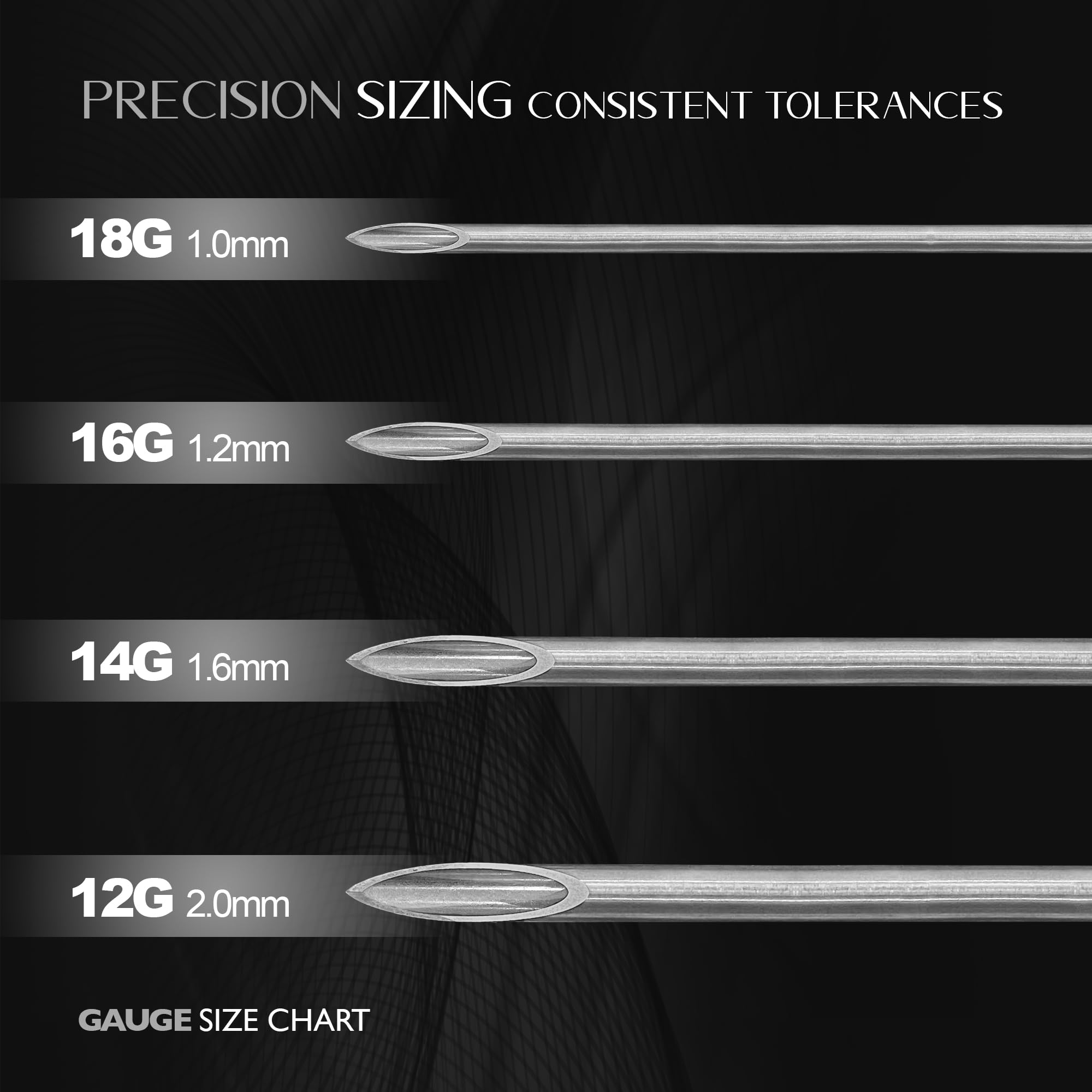 Close-up of hollow tri-bevel tip for clean insertion with XACTpierce.