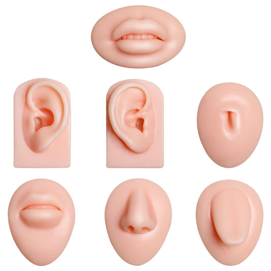 Xcake Lcook silicone mouth model for piercing practice with lifelike texture