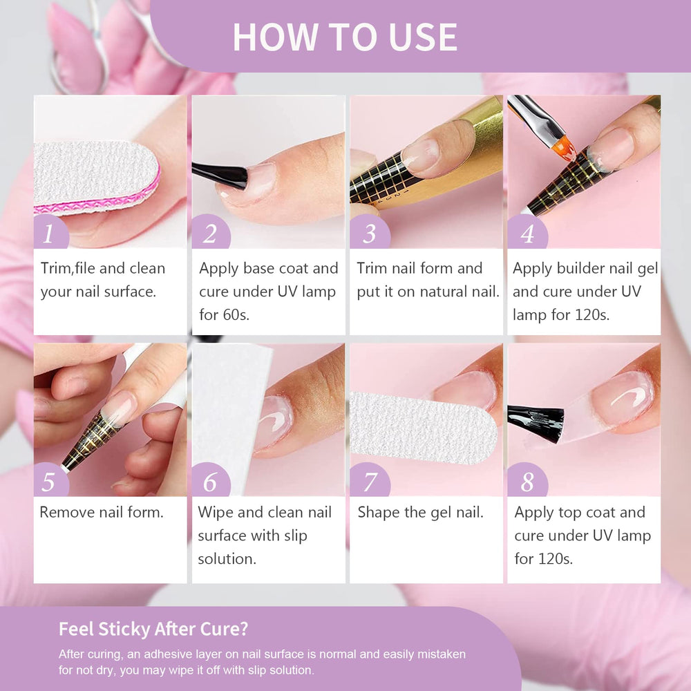 X&D five-color gel set for versatile nail art and finishes.