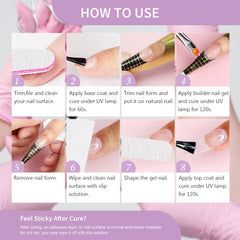 X&D five-color gel set for versatile nail art and finishes.