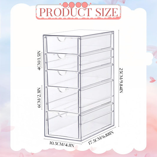 Xelsluthe acrylic hair clip organizer with removable drawers
