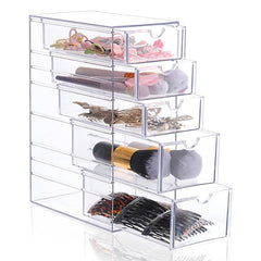 Xelsluthe hair-tie organizer five-drawer front view for quick access