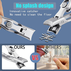XGIZMOO nail clippers with catcher for mess-free clipping and quick cleanup.