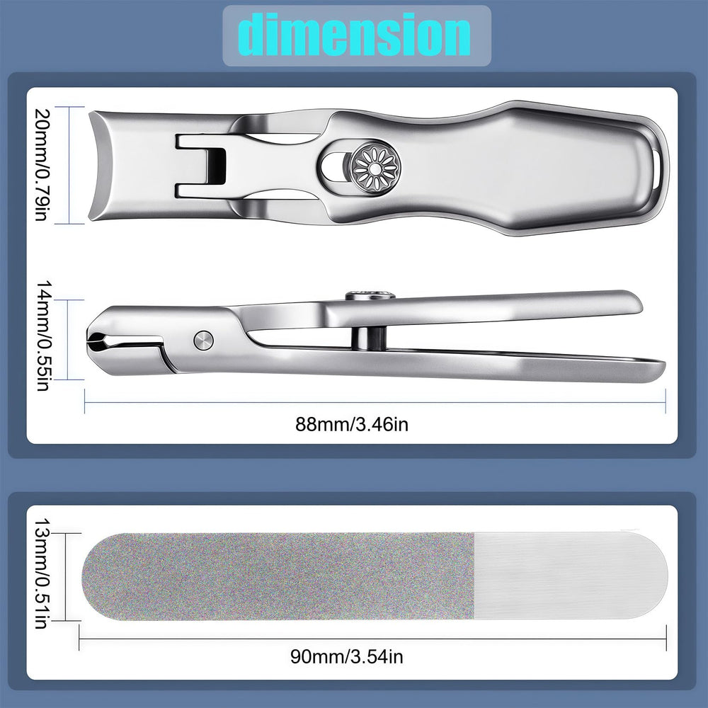 XGIZMOO nail clippers kit with diamond file and storage box for convenience.