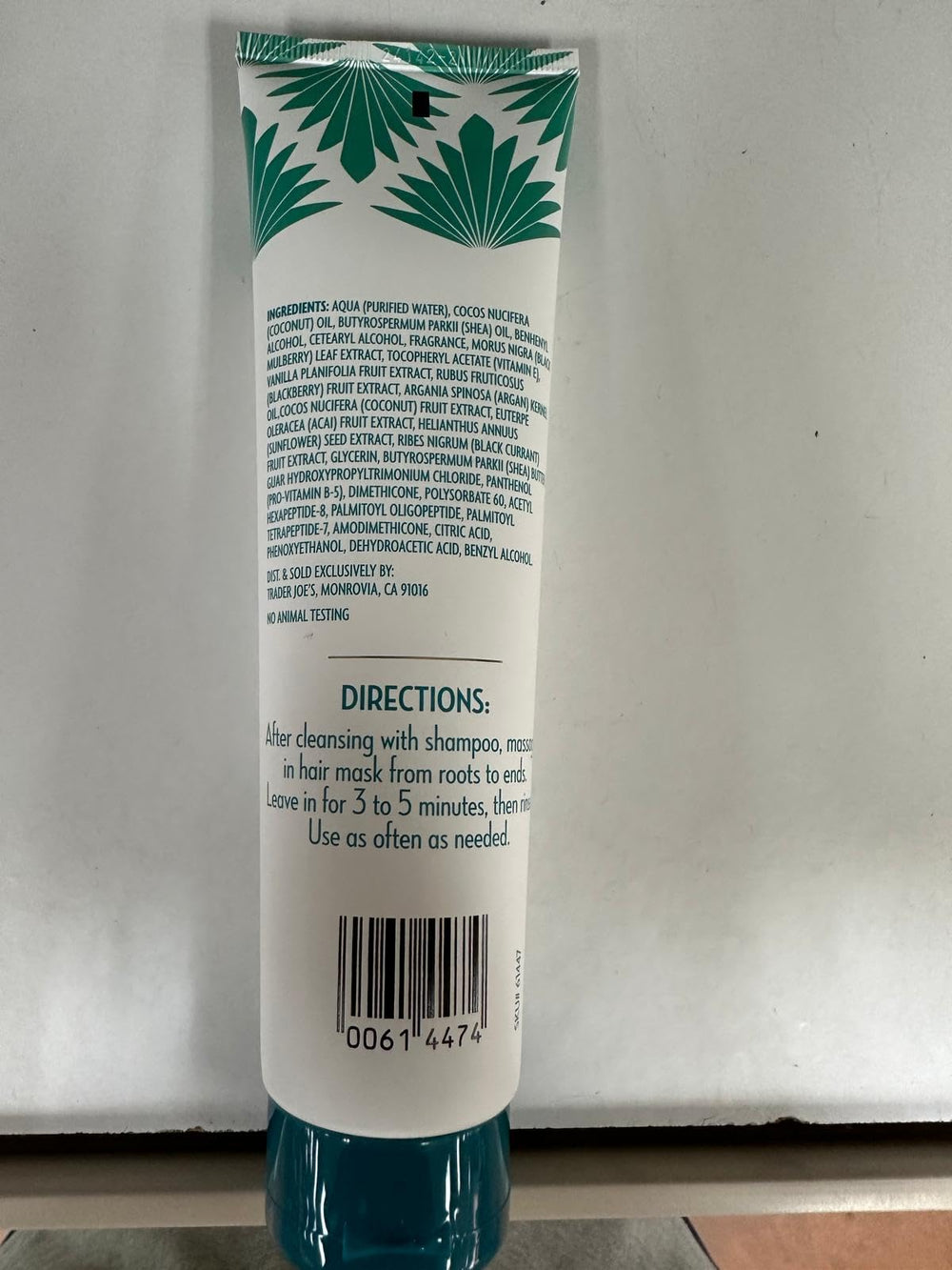 xHoob Trader Joe's Shea Butter & Coconut Oil Hair Mask swatch shows deep moisture and slip.