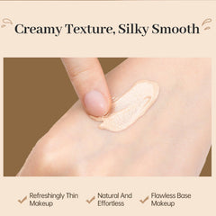 Xianjina CC Cream texture swatch reveals soft matte finish on mature skin