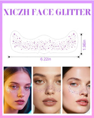 XICZH easy-to-apply glitter patches peel and place instantly.