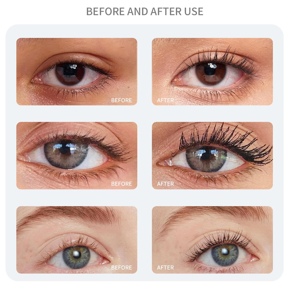 Close-up of XIMIGEYEFU lashes appearing fuller after use