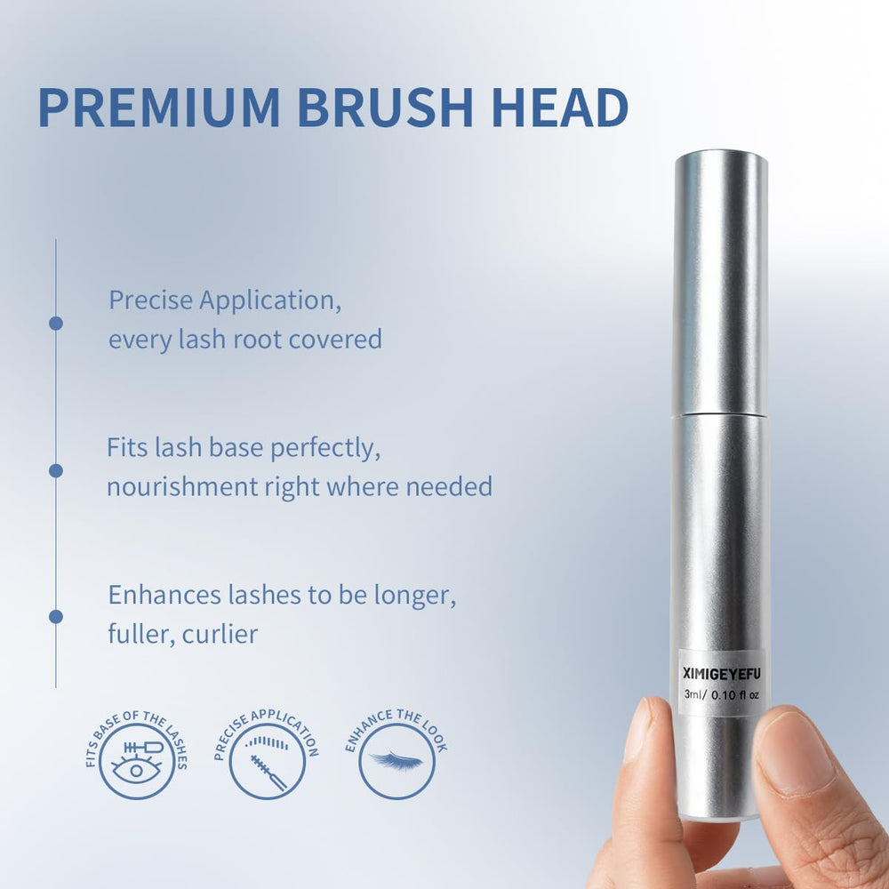 Illustration of healthier-looking lashes with XIMIGEYEFU daily use